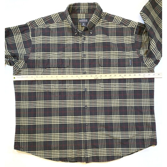Woolrich Plaid Shirt‎ Mens 2XL Tartan Button Down Long Sleeve Heavy Cotton Work - Picture 6 of 8